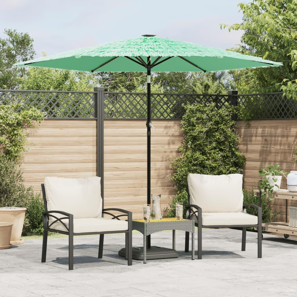 Haveparasol med stålstang 268x268x226 cm grøn