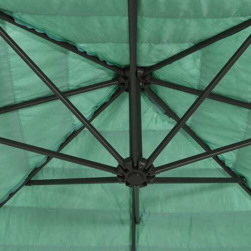 Haveparasol med stålstang 268x268x226 cm grøn