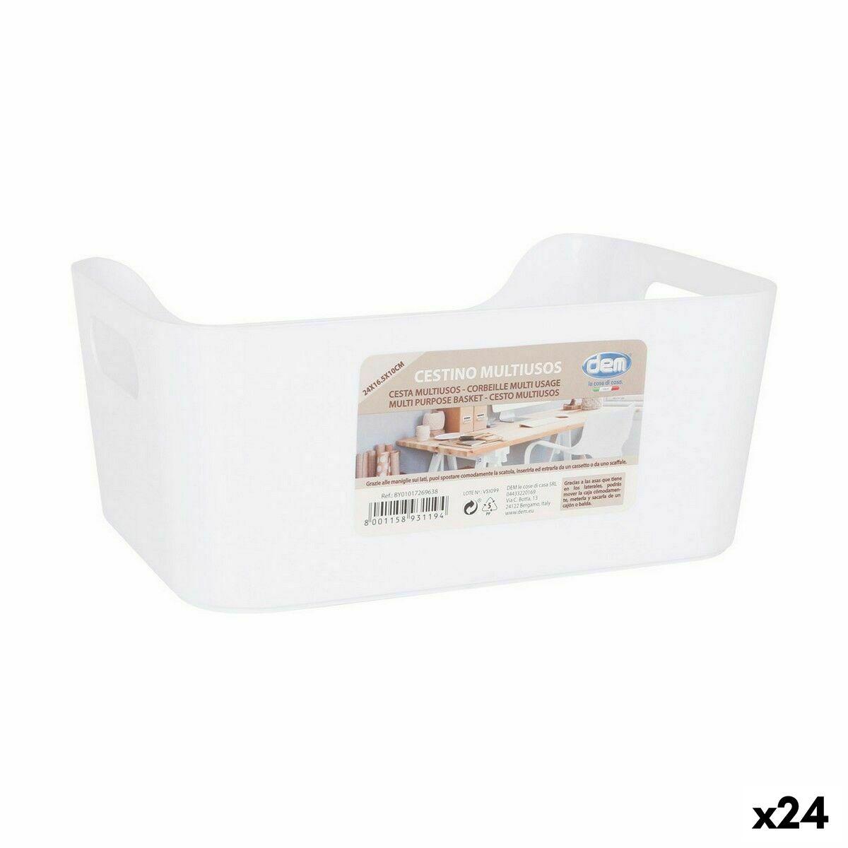 Multibrug kurv Confortime Hvid 24 x 16,5 x 10 cm (24 enheder)