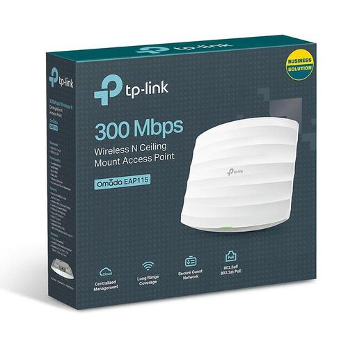 Adgangspunkt TP-Link EAP115 Gigabit Ethernet 300 Mbit/s Sort Hvid