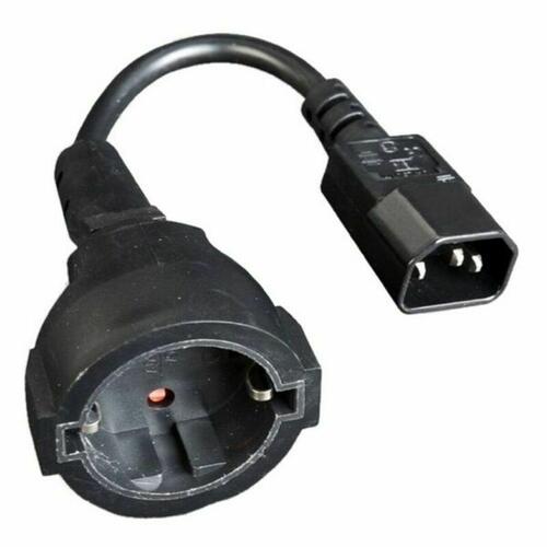 GEMBIRD strømkabel adapter C14 til Schuko hun, sort, 15 cm