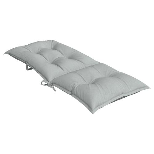 Stolehynder med høj ryg 6 stk. 120x50x7 cm stof lysegrå