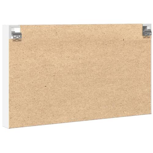 Vitrineskab 100x8,5x58 cm spånplade hvid