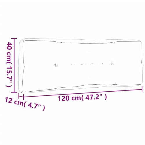 Pallehynde 120x40x12 cm stof grå