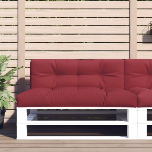Pallehynde 120 × 40 × 12 cm i stof - vinrød