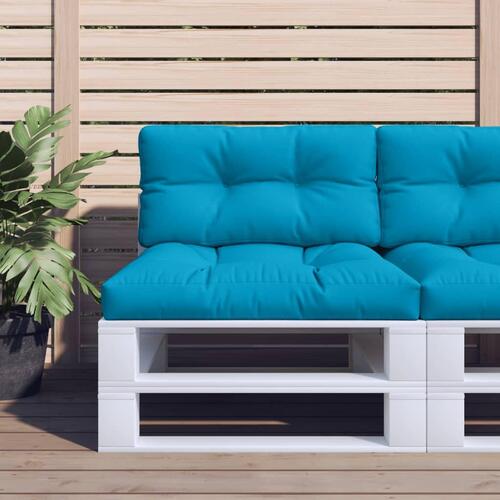 Pallehynde 70x40x12 cm stof lyseblå