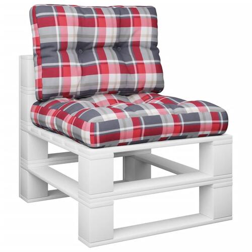 Pallehynder 2 stk. stof rødternet