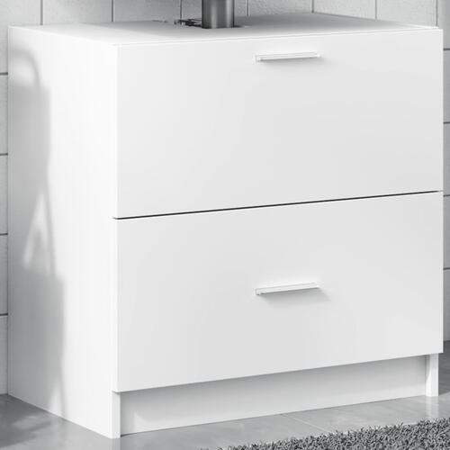 Underskab til håndvask 59x37x59 cm konstrueret træ hvid