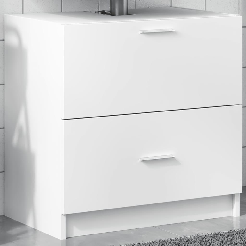 Underskab til håndvask 59x37x59 cm konstrueret træ hvid