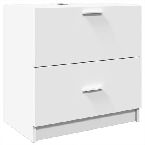 Underskab til håndvask 59x37x59 cm konstrueret træ hvid