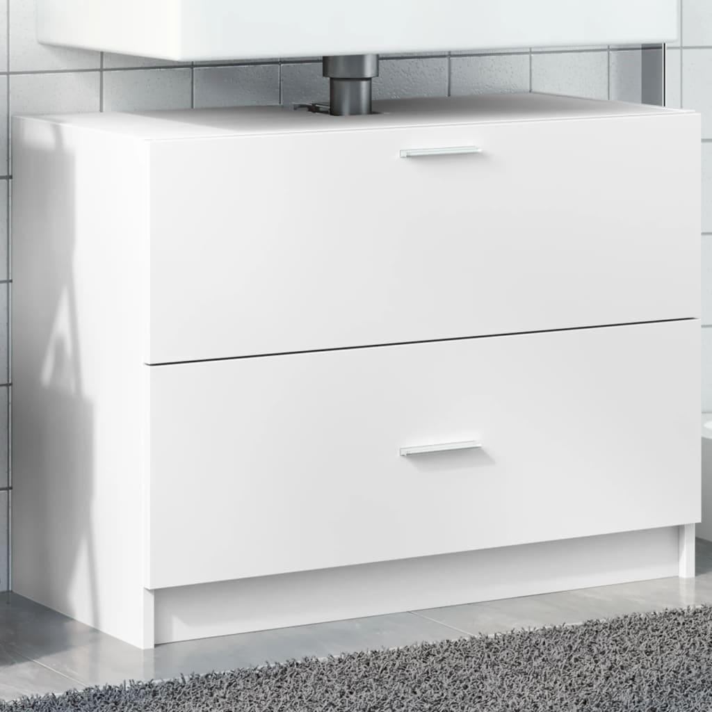 Underskab til håndvask 78x37x59 cm konstrueret træ hvid