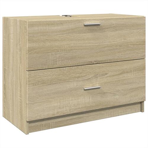 Underskab til håndvask 78x37x59 cm konstrueret træ sonoma-eg