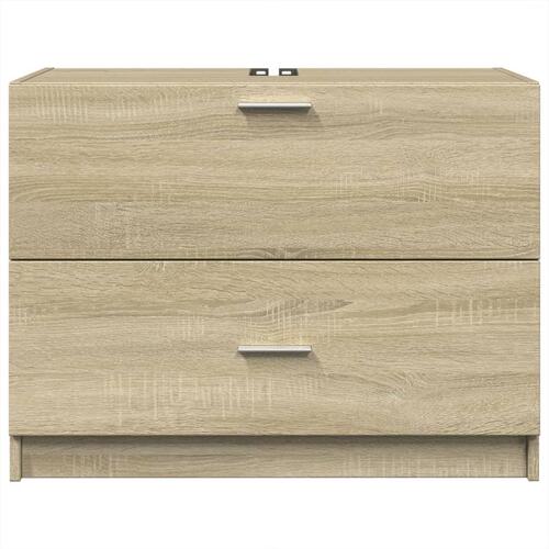 Underskab til håndvask 78x37x59 cm konstrueret træ sonoma-eg