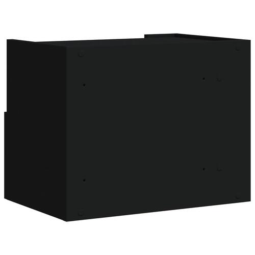 Væghængte sengeborde 2 stk. 45x30x35 cm sort
