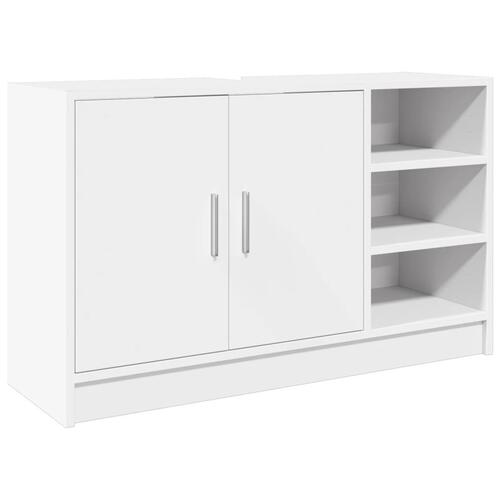 Underskab til håndvask 90x29x55 cm konstrueret træ hvid