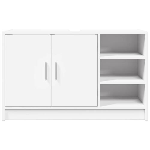 Underskab til håndvask 90x29x55 cm konstrueret træ hvid