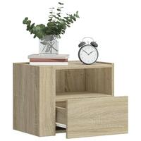 Væghængte sengeborde 2 stk. 45x30x35 cm sonoma-eg