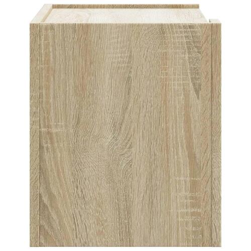 Væghængte sengeborde 2 stk. 45x30x35 cm sonoma-eg