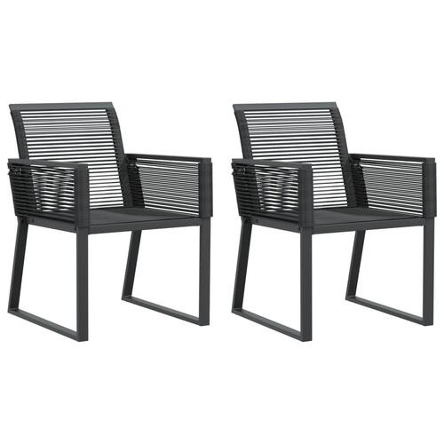 Havestole 2 stk. polyrattan sort
