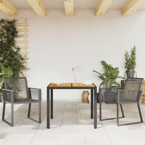 Havestole 2 stk. polyrattan sort