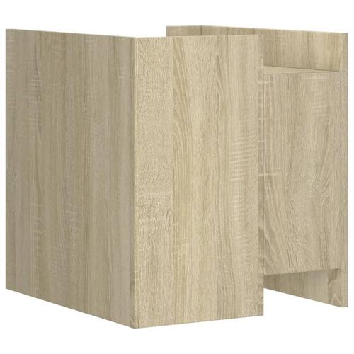 Sengebord 45x50x50 cm konstrueret træ sonoma-eg