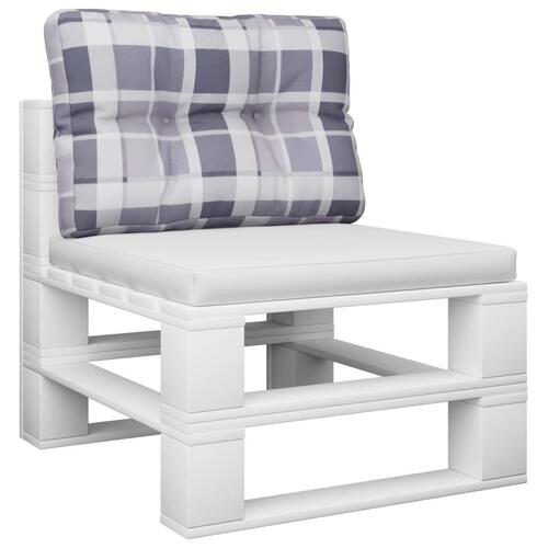 Pallehynde 50x40x12 cm stof gråternet