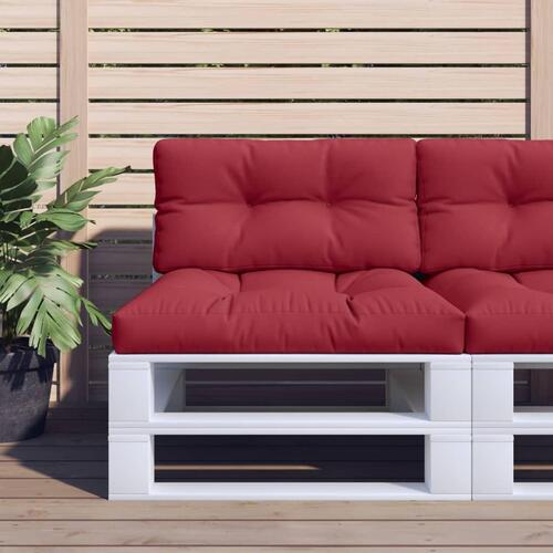 Pallehynde 80x40x12 cm stof vinrød