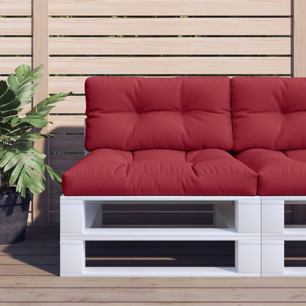 Pallehynde 80x40x12 cm stof vinrød