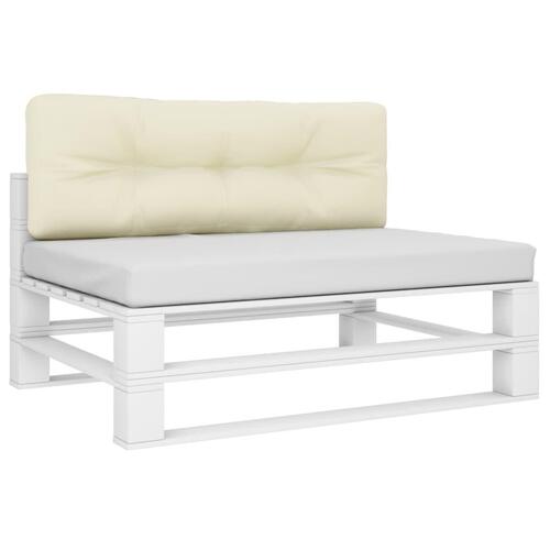 Pallehynde 120x40x12 cm stof cremehvid