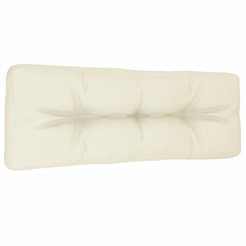 Pallehynde 120x40x12 cm stof cremehvid