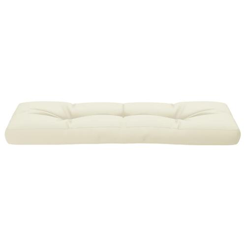 Pallehynde 120x40x12 cm stof cremehvid
