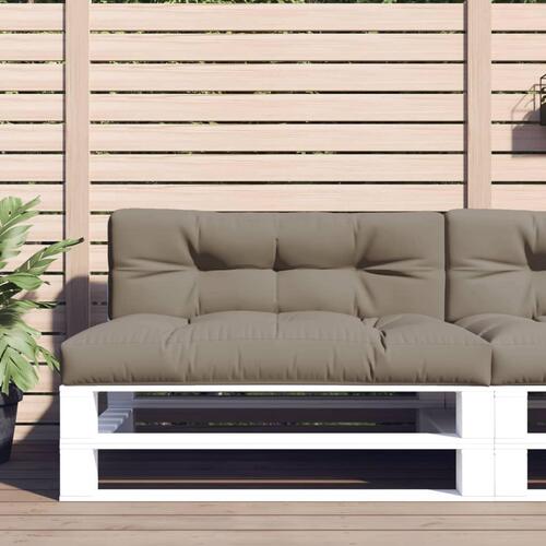 Pallehynde 120x40x12 cm stof gråbrun