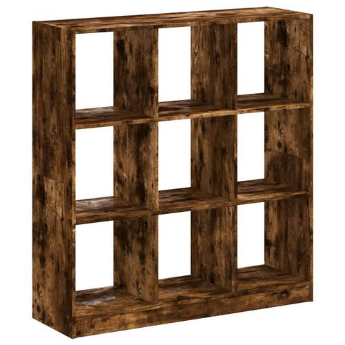 Bogreol 102x32x109 cm konstrueret træ røget egetræsfarve