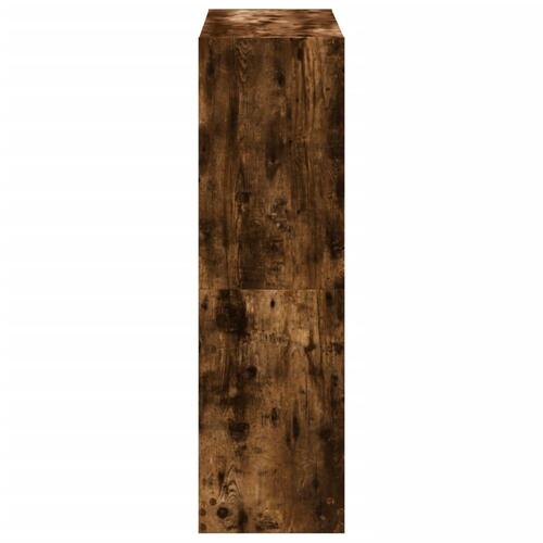 Bogreol 102x32x109 cm konstrueret træ røget egetræsfarve