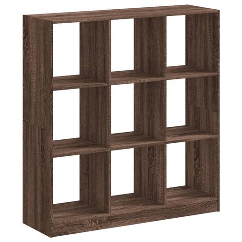 Bogreol 102x32x109 cm konstrueret træ brun egetræsfarve