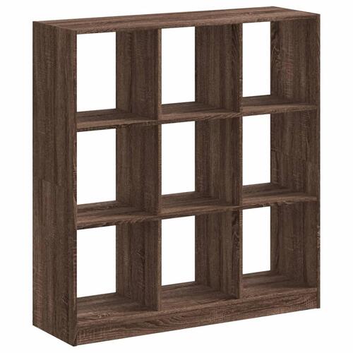 Bogreol 102x32x109 cm konstrueret træ brun egetræsfarve