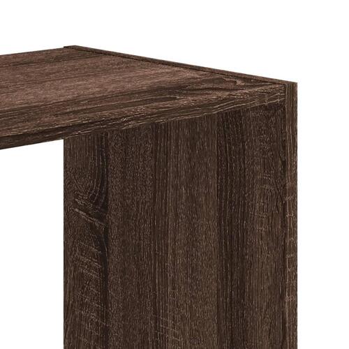 Bogreol 102x32x109 cm konstrueret træ brun egetræsfarve