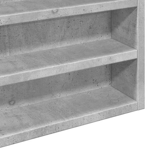 Vitrineskab 100x8,5x58 cm konstrueret træ betongrå