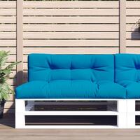 Pallehynde 120x40x12 cm stof lyseblå