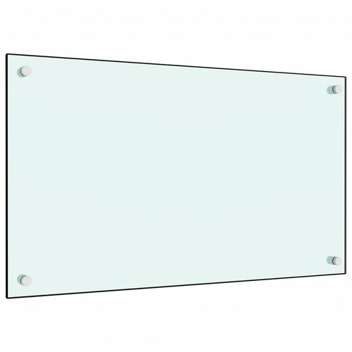 Stænkplader 2 stk. 70x40 cm hærdet glas hvid