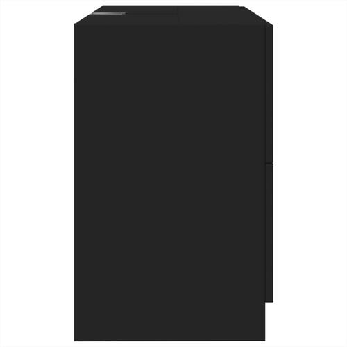 Underskab til håndvask 78x37x59 cm konstrueret træ sort