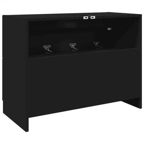 Underskab til håndvask 78x37x59 cm konstrueret træ sort