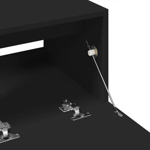 Underskab til håndvask 78x37x59 cm konstrueret træ sort