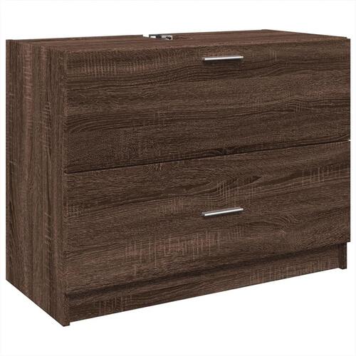 Underskab 78x37x59 cm konstrueret træ brun egetræsfarve