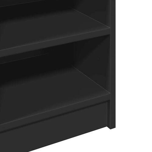 Underskab til håndvask 90x29x55 cm konstrueret træ sort