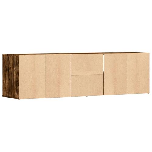 Hjørneskab 160x40x45 cm konstrueret træ røget egetræsfarve