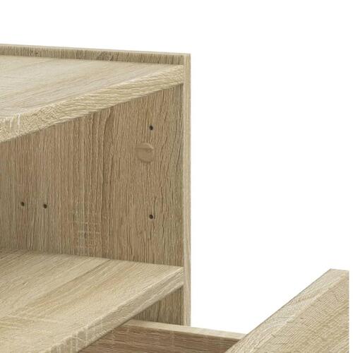 Væghængt sengebord 45x30x35 cm sonoma-eg