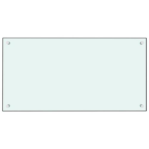 Stænkplader 2 stk. 80x60 cm hærdet glas hvid