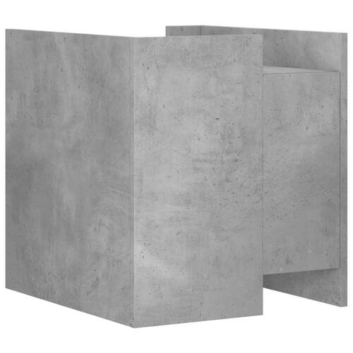 Sengebord 45x50x50 cm konstrueret træ betongrå