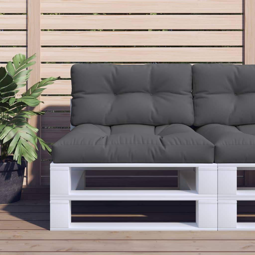 Pallehynde 80x40x12 cm stof antracitgrå